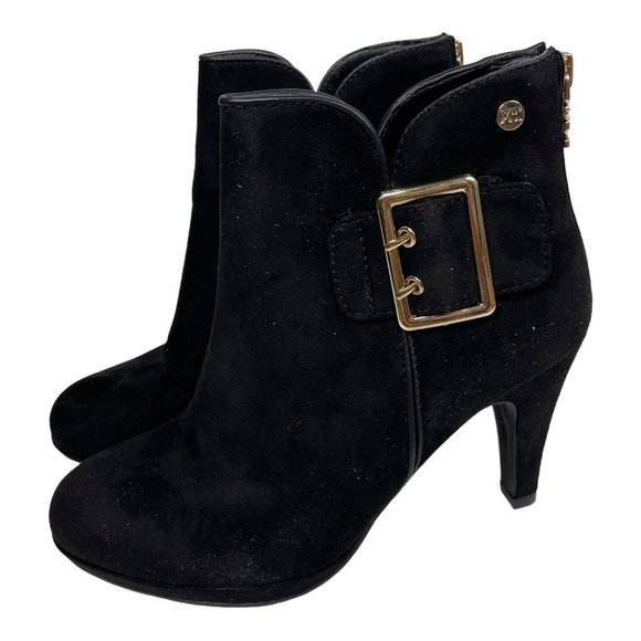 Xti Womens Ankle Boots Black Suede Size 7 - Picture 3 of 10